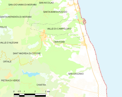 Map commune FR insee code 2B087
